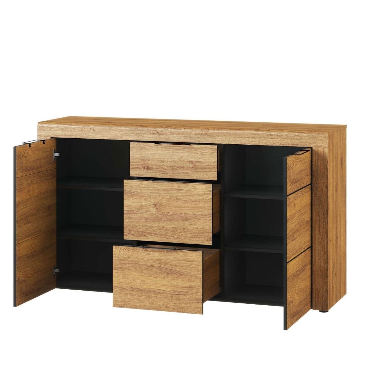 Camar Sideboard Doors & Drawers Open