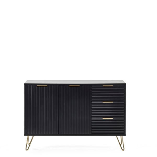 Murano Sideboard 2 Door 3 Drawer in Black