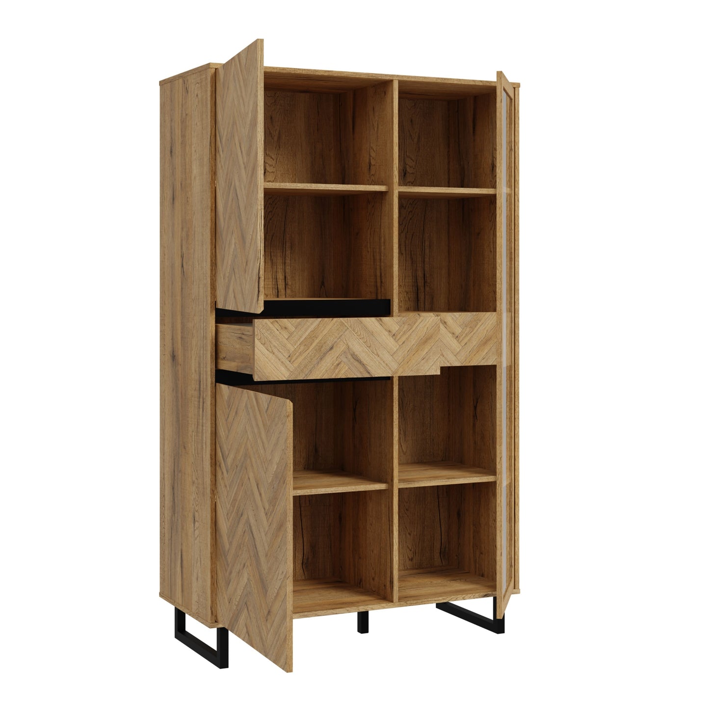 Nikomedes Cabinet Doors Open